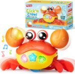 Play-Act Crawling Crab Baby Toy, Interactive Musical Crab with Intelligent Sensor & Auto-Avoiding Obstacles, Tummy Time Toy with Lights and Buttons, Gift for Toddlers Learning to Crawl - Image 2