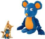 Plush Mouse Dog Toy – Durable Squeaky Toy with Rope Arms for Chewing & Tug of War | Soft Textured Stuffed Animal Toy for Small & Medium Dogs | Interactive & Cute Pet Gift - Image 2