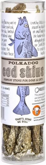Polka Dog Bakery Cod Skins All Nautral Dog Treats Tube, 2.5 Oz - Image 2
