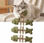 Purrident for Cats Silvervine Sticks & Catnip Dental Toy, Interactive Fish Bone Shape Kitten Plaything for Teeth Cleaning, Purrident Cat Chew for Indoor Boredom Relief, Jouet Pour Chat, 3PCS - Image 2