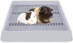 Rabbit-Litter Box-Toilet Pan Bunny-Potty - Restroom Pet Tray Trainer with Grate for Guinea Pigs Hamster Chinchilla Ferret Rat Hedgehog Small Animals (S) - Image 2