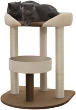 SHENGOCASE Modern Cat Tree Tower with Extra Large Platform Perch Bed for Maine Coon and Big Couch Sofa for Multiple Cats - Image 2