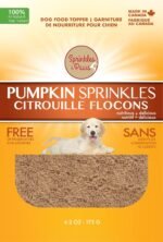 SPRINKLES & PAWS Pumpkin Sprinkles powder for dogs | Food Topper made in Canada with Organic Pumpkins | Helps Digestive Health, Allergy Relief, Skin & Coat | Yellow and Light Brown colour 175 g - Image 2