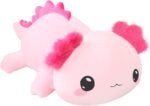 SQEQE Weighted Axolotl Stuffed Animals, Weighted Pink Axolotl Plush, Cute Plushies Toy Gift for Kids Adults (9.8 Inch, 0.8 Lbs) - Image 2