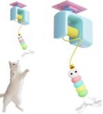 Self Adhesive Ceiling Cat Teaser, Meowvo Upgraded Smart Ceiling Cat Teaser | Interactive Electric Pussy Toy with Self Adhesive Suction Cup Indoor Door Frame Hanging - Image 2