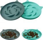 Slow Feeder Cat Bowl, Anti-Gulping Design, 2-Pack, for Wet and Dry Food - Image 2