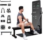 Smart Fitness Mirror Home Gym, 260lbs Digital Weight Strength Training System, All-in-One Adjustable Resistance Cable Machine with Real-Time Tracking - Image 2
