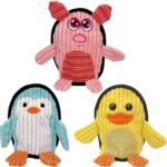 Squeaky Dog Toys 3 Pack, Soft and Tough Dog Plushes, No Stuffed Toy Sets, Durable Pet Chew Toys for Small, Medium and Large Dogs Interact and Reduce Boredom - Image 2