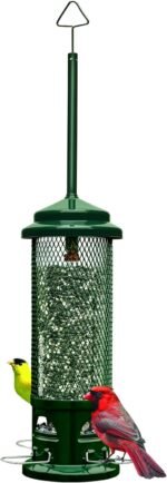 Squirrel Buster Legacy Truly Squirrel-Proof Wild Bird Feeder w/4 Stainless Steel Perches and 4 Seed Ports, for Clinging and Perching Birds, 2.6 lbs Seed Capacity, Green - Image 2