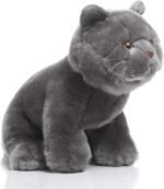 TAMMYFLYFLY Lifelike British Shorthair Cat Plush Stuffed Animal Toy British Shorthair Cat Animal Model 32cm - Image 2