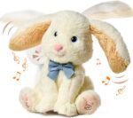 TUMAMA Bunny Stuffed Animal - Musical Stuffed Animal with Moving Ears, Features Singing, Recording, Repeating for Toddlers, Interactive Stuffed Bunny Plush Gift Toys for Boys and Girls - Image 2
