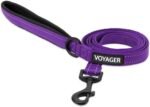 Voyager Reflective Dog Leash with Neoprene Handle, 5ft Long, Supports Small, Medium, and Large Breed Puppies, Cute and Heavy Duty for Walking, Running, and Training - Purple (Leash), S - Image 2