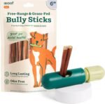 WOOF BullySafe and Bully Sticks - Nutritious Chew Sticks for Dogs and Bully Stick Holder for Safe, Long-Lasting Play - No More Swallowed Ends - 6" Sticks - 5 Pack - Image 2