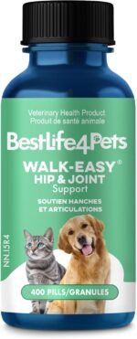 Walk-Easy Cat & Dog Joint Support | Natural Hip Supplement for Cats & Dogs | Supports Mobility & Joint Health | 400 Small Pills - Image 2