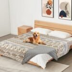 Waterproof Dog Blanket, Bohemian Dog Bed Cover Pet Blanket, Reversible Sofa Couch Cover for Dogs Washable, Protect Furniture Bed Couch Sofa for Puppy Cat (Beige Medallion, 68×82 Inch) - Image 2