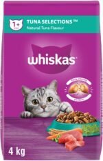 Whiskas Tuna Selections Adult Dry Cat Food – Natural Tuna Flavour, 4kg Bag - Image 2