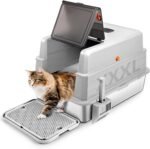 XXXL Extra Large Stainless Steel Litter Box with Lid, 28"L x 20"W x 17"H Enclosed Metal Cat Litter Box with Litter Scoop & Foot Pedal, Odor Control,Easy Cleaning for Big Cats, Multiple Cats - Image 2