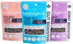 healthybud Soft Chew Dog Treats and Food Toppers 4.6oz (Turkey Gut Support, Beef Joint Booster, Duck Calming Aid) - Image 2