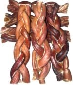 Bully Sticks for Dogs - Braided Bully Sticks Dog Chew Treat - *(6 INCH Standard Braided 7 Pack Approx. 300 Grams)* - Low to No Odor Bull Pizzle - Thick Premium Long Lasting - Image 3