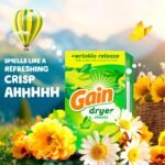 Gain dryer sheets, Original Scent, 240 Count, Fights static with a touch of scent, laundry sheets - Image 4