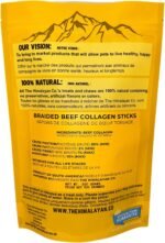 Beef Collagen Sticks for Dogs - Long Lasting Collagen Chews *(12 INCH Braided 4-6 Pack Approx. 500 Grams)* - Rawhide Free - Bully Stick Alternative High Protein Dental Treats Supports Joint Health - Image 5
