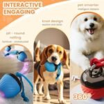 Interactive Dog Toys Ball, 2026 New Smart Pet Puppy Ball with Ropes, Random Path Electric Automatic Moving and Rolling Dogs Toy, for Small Medium Large Dogs Daily Training (Blue) - Image 4