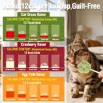 21pcs Cat Lollipop Treats, Freezed Dried Cat Grass Treats, High Protein for Hairball Control and Healthy Coat, Cat Treats with Catgrass, Cranberry, Egg Yolk Flavor - Image 5
