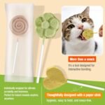 21pcs Cat Lollipop Treats, Freezed Dried Cat Grass Treats, High Protein for Hairball Control and Healthy Coat, Cat Treats with Catgrass, Cranberry, Egg Yolk Flavor - Image 7