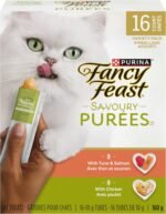 Fancy Feast Savoury Purée Naturals Cat Treats, Variety Pack - 10 g x 16 Sachet (1 Pack) - Image 3