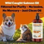 Deley Naturals Wild Alaskan Salmon Oil for Dogs & Cats - New & Improved Salmon Oil Plus Formula - Fish Oil for Dogs with DHA & EPA Fatty Acids - Omega 3 for Dogs Immunity, Healthy Skin & Coat - 237ml - Image 6