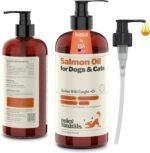Deley Naturals Wild Alaskan Salmon Oil for Dogs & Cats - New & Improved Salmon Oil Plus Formula - Fish Oil for Dogs with DHA & EPA Fatty Acids - Omega 3 for Dogs Immunity, Healthy Skin & Coat - 946ml - Image 3