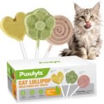 21pcs Cat Lollipop Treats, Freezed Dried Cat Grass Treats, High Protein for Hairball Control and Healthy Coat, Cat Treats with Catgrass, Cranberry, Egg Yolk Flavor - Image 2