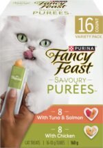 Fancy Feast Savoury Purée Naturals Cat Treats, Variety Pack - 10 g x 16 Sachet (1 Pack) - Image 2