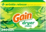 Gain dryer sheets, Original Scent, 240 Count, Fights static with a touch of scent, laundry sheets - Image 2