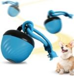 Interactive Dog Toys Ball, 2026 New Smart Pet Puppy Ball with Ropes, Random Path Electric Automatic Moving and Rolling Dogs Toy, for Small Medium Large Dogs Daily Training (Blue) - Image 2