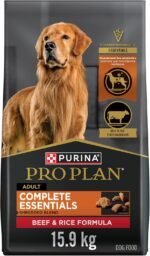 Purina Pro Plan Complete Essentials Dry Dog Food, Shredded Blend Beef & Rice - 15.9 kg Bag - Image 2